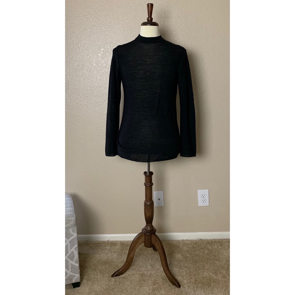 Missoni Neiman Marcus Black knit low turtle neck